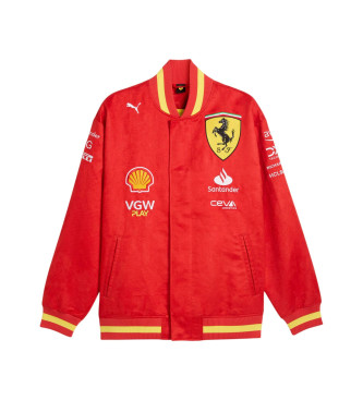 Puma Czerwona kurtka uniwersytecka zespołu Scuderia Ferrari