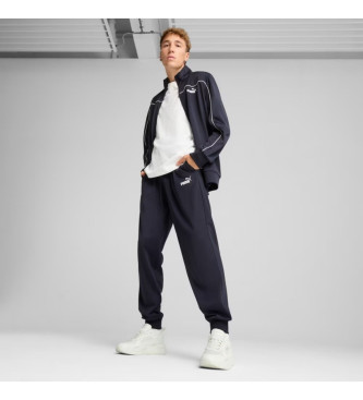 Puma Trningsoverall med piping i marinbl polyester