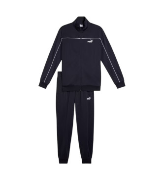 Puma Trningsoverall med piping i marinbl polyester