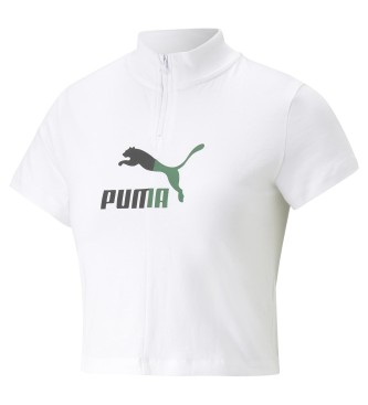 Puma Classic Zipper T-shirt hvid