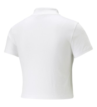 Puma Klasyczna koszulka z zamkiem błyskawicznym biała