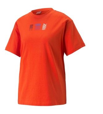 Puma Classic Gen Grafik-T-Shirt rot