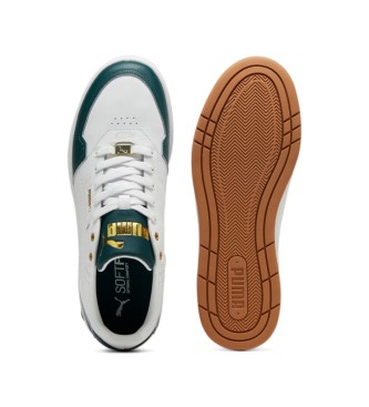 Puma Court Classic Lux leather shoes white, green