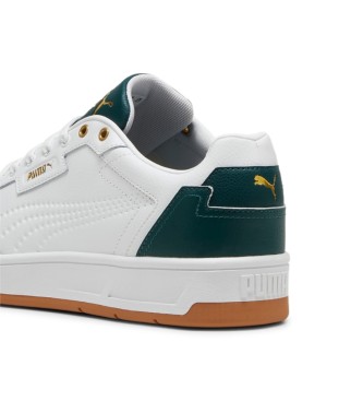 Puma Court Classic Lux leather shoes white, green
