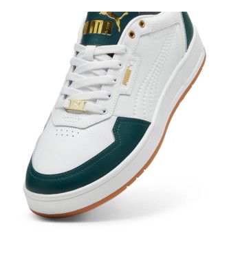 Puma Court Classic Lux leather shoes white, green