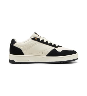 Puma Court Classic SD Leder Turnschuhe beige, schwarz