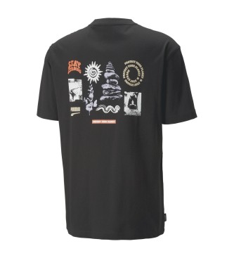 Puma Downtown Grafik-T-Shirt schwarz
