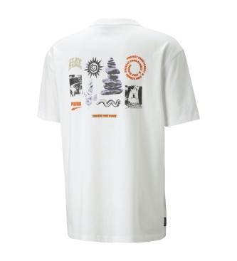 Puma Koszulka z grafiką Downtown biała
