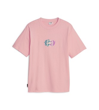 Puma T-shirt Downtown Relaxed rosa
