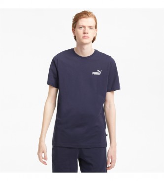 Puma T-shirt Essentials blu navy con logo piccolo