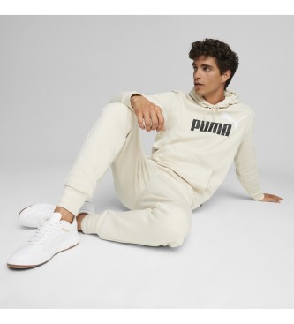 Puma Felpa beige Essentials+ Big Logo bicolore