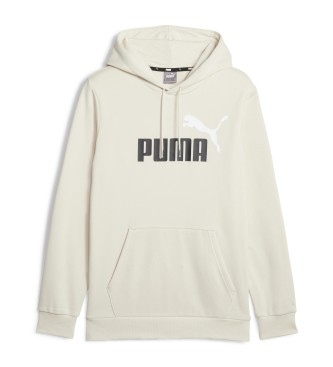 Puma Sweatshirt Essentials+ Tweekleurig Groot Logo beige