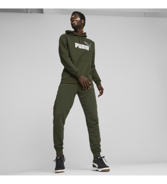 Puma Bluza Essentials+ Two-Tone Big Logo zielona