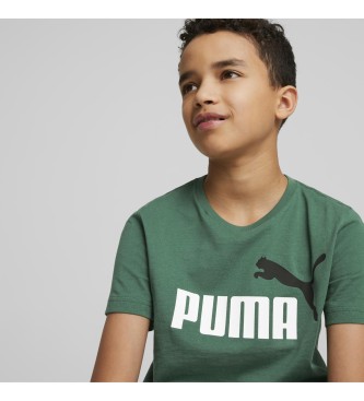 Puma Essentials+ T-shirt med tvfrgad logotyp grn