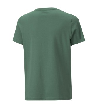 Puma Essentials+ Dwukolorowa koszulka z logo zielona