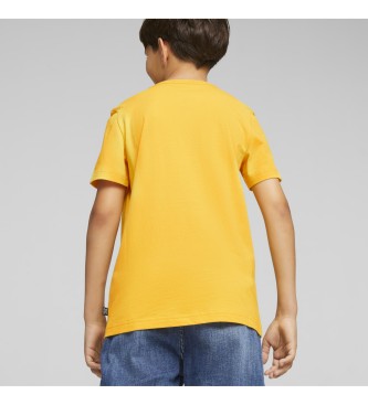 Puma Essentials+ Dwukolorowa koszulka z logo żółta