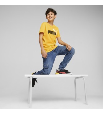 Puma Essentials+ T-shirt med tofarvet logo gul