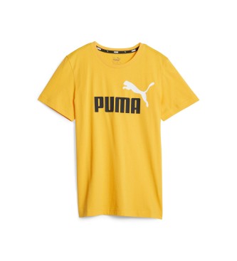 Puma Essentials+ T-Shirt logo bicolore jaune
