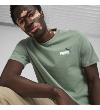 Puma Essentials+ T-shirt met klein tweekleurig logo groen