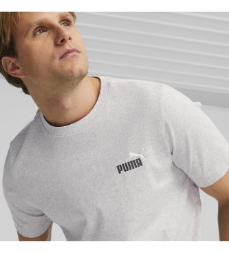 Puma Majica Essentials+ z majhnim dvobarvnim logotipom sive barve