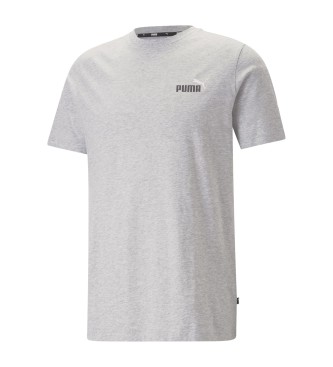 Puma Majica Essentials+ z majhnim dvobarvnim logotipom sive barve