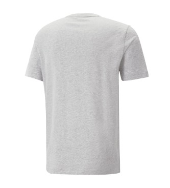 Puma Essentials+ T-shirt met klein tweekleurig logo grijs