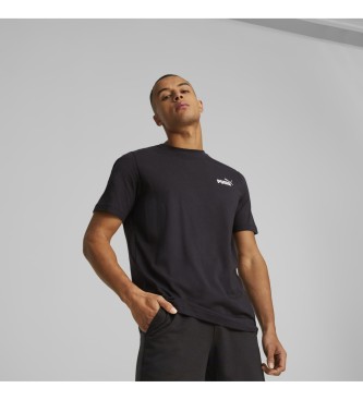 Puma T-shirt Essentials+ con piccolo logo bicolore nero