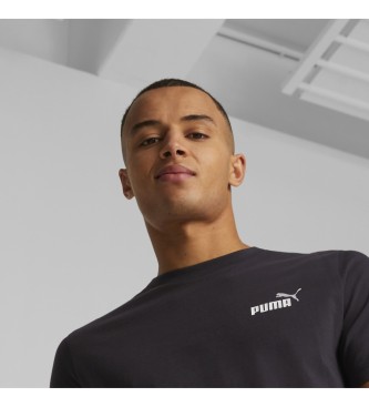 Puma T-shirt Essentials+ avec petit logo bicolore noir