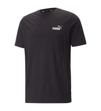 Puma Majica Essentials+ z majhnim dvobarvnim logotipom črna