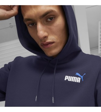 Puma Felpa Essentials+ con logo bicolore piccolo o blu navy