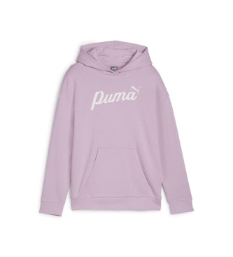 Puma Lila sweatshirt med huva och skript