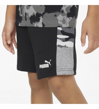 Puma Shorts til unge i camo sort