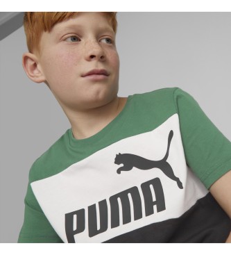 Puma Majica Essential Colour Blocked T-shirt zelena, črna