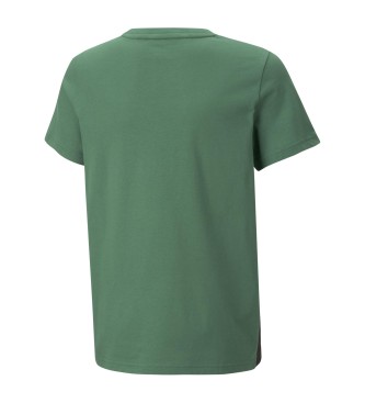Puma T-shirt Essential Colour Blocked zielony, czarny