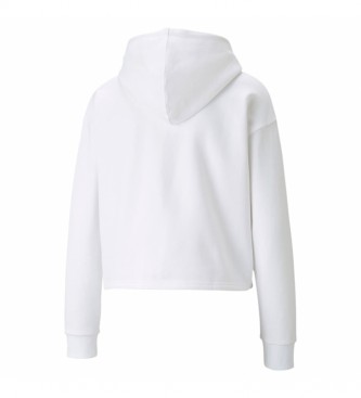 Puma Sweatshirt ESS Cropped Metallic Logo blanc
