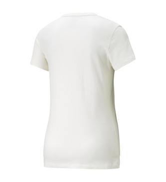 Puma T-shirt Ess+ Broderi hvid
