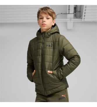 Puma ESS Wattierte Jacke mit Kapuze grn