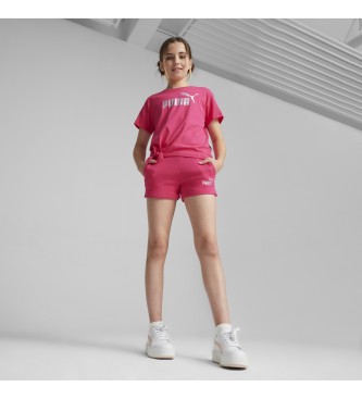 Puma Essentials+ Knuten T-shirt med logotyp rosa
