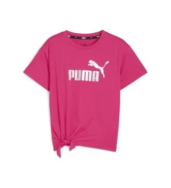 Puma Essentials+ Logo Knotted T-shirt różowy