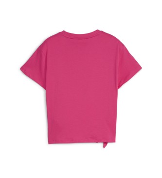 Puma Essentials+ Knuten T-shirt med logotyp rosa