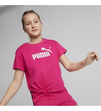 Puma Essential Logo geknoopt T-shirt roze