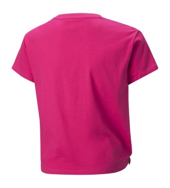 Puma Essential T-shirt med knuten logotyp rosa