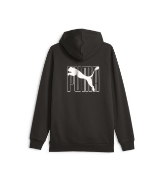 Puma Essential+ Logo Lab Sweatshirt com fecho de correr preto