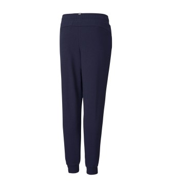 Puma Pantaloni blu scuro con logo Essentials