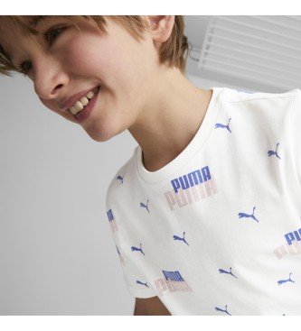 Puma T-shirt Ess+ Logo Power Aop white