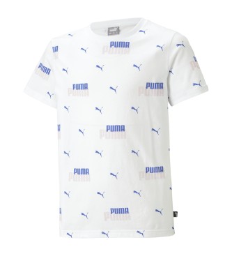 Puma T-shirt Ess+ Logo Power Aop white