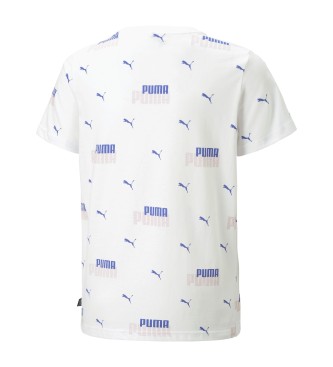 Puma T-shirt Ess+ Logo Power Power Aop hvid