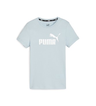 Puma T-shirt Essentials+ Logo niebieski