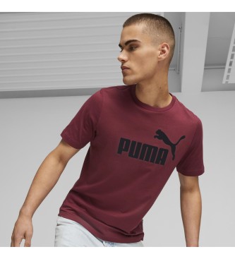 Puma T-shirt Essentials Logo bordowy