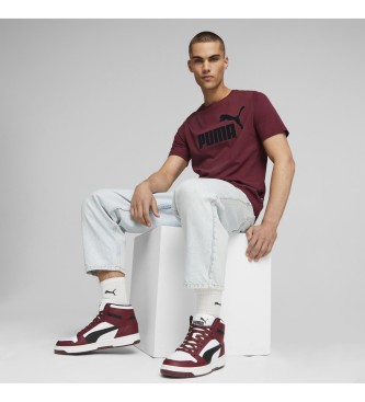 Puma T-shirt marrone rossiccio con logo Essentials